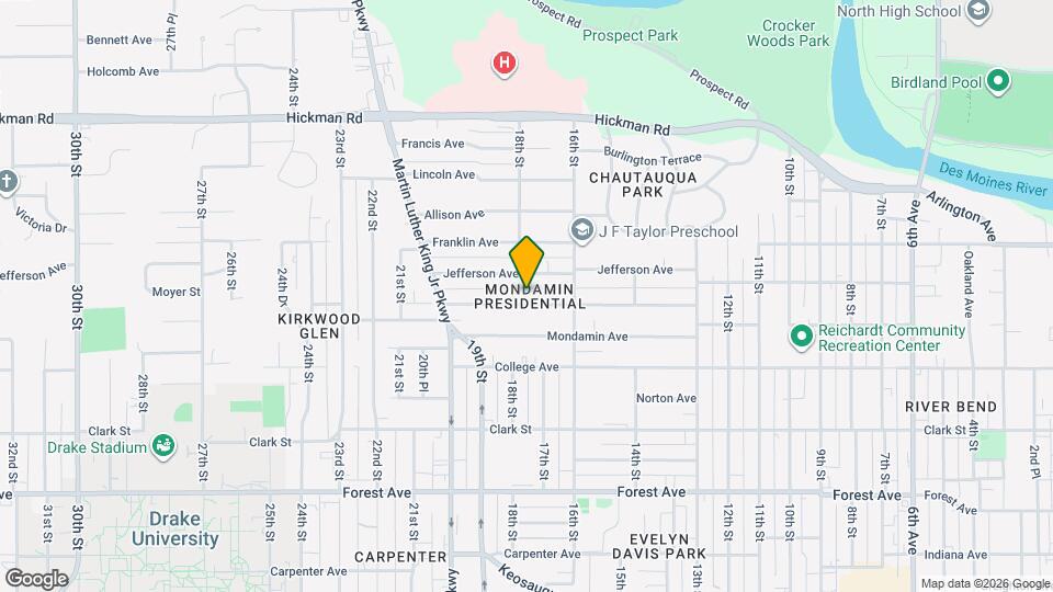 1711 Washington Ave Map and Location Details