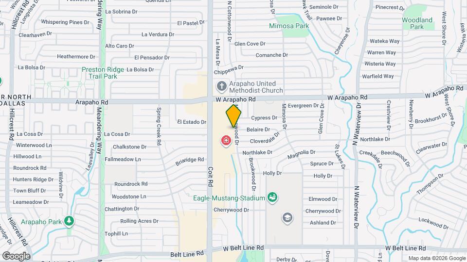 809 N Cottonwood Dr Map and Location Details