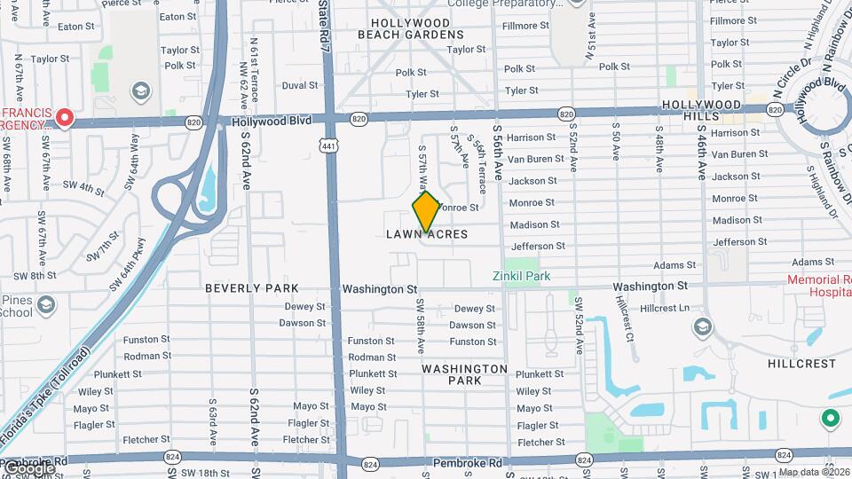 5721 Jefferson St Map and Location Details