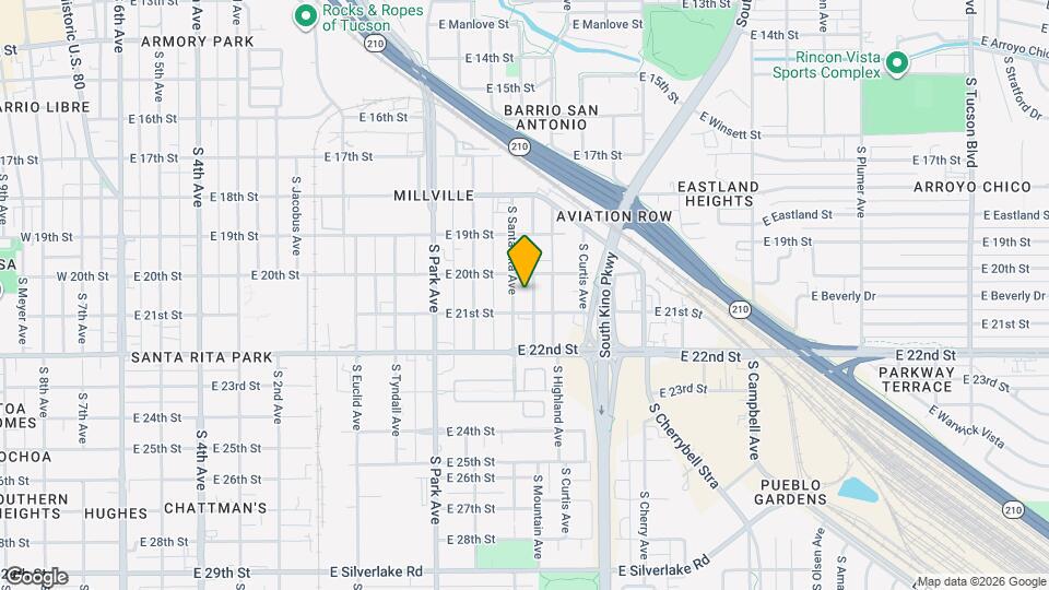 1025 S Santa Rita Ave Map and Location Details