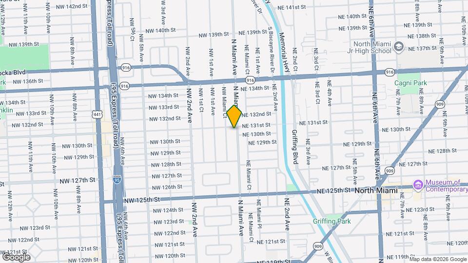 13040 N Miami Ave Map and Location Details