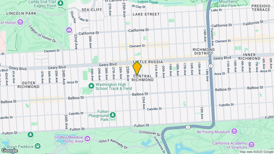 590 25th Ave Map and Location Details