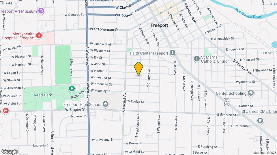 500 W Chestnut St Map and Location Details