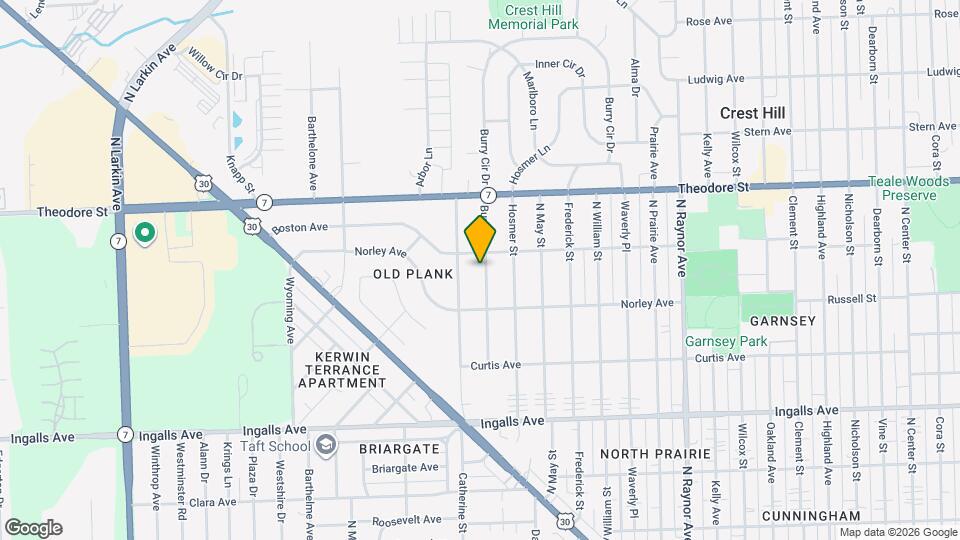 1421 Burry St Mapa y Detalles de la Ubicación