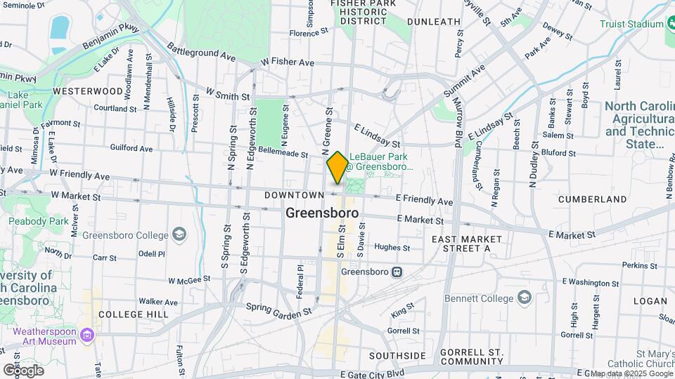 201 N Elm St Mapa y Detalles de la Ubicación