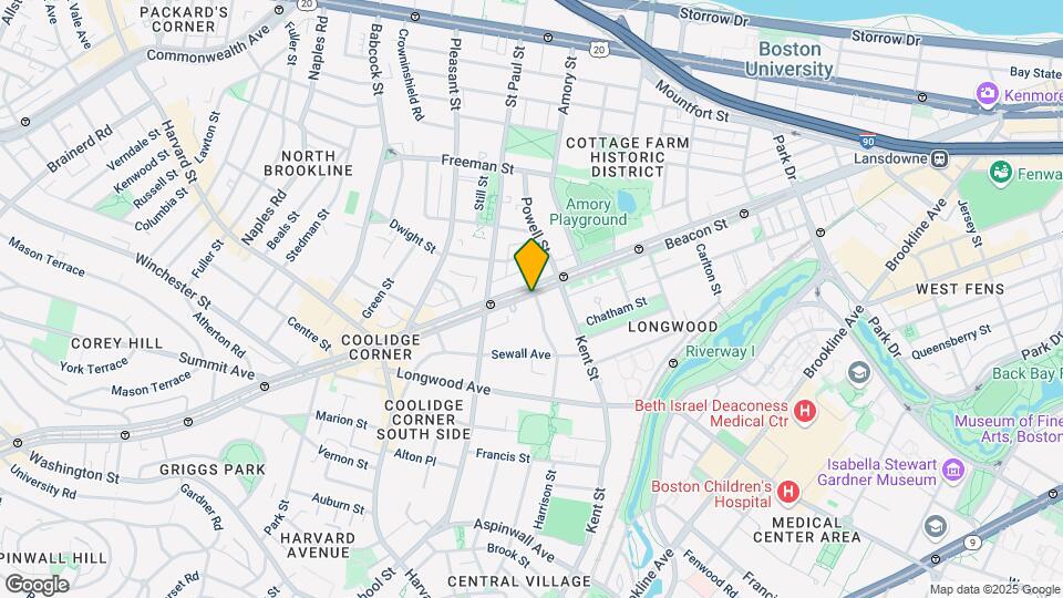 1195 Beacon St, Unit 108R Map and Location Details