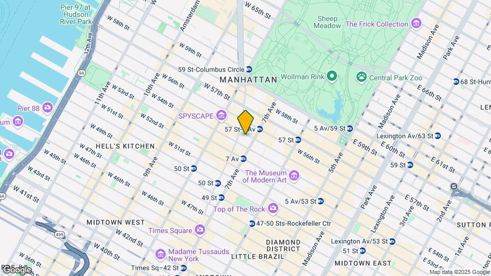 204 W 55th St Map and Location Details