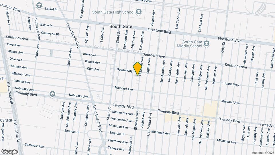 9529 Elizabeth Ave Map and Location Details