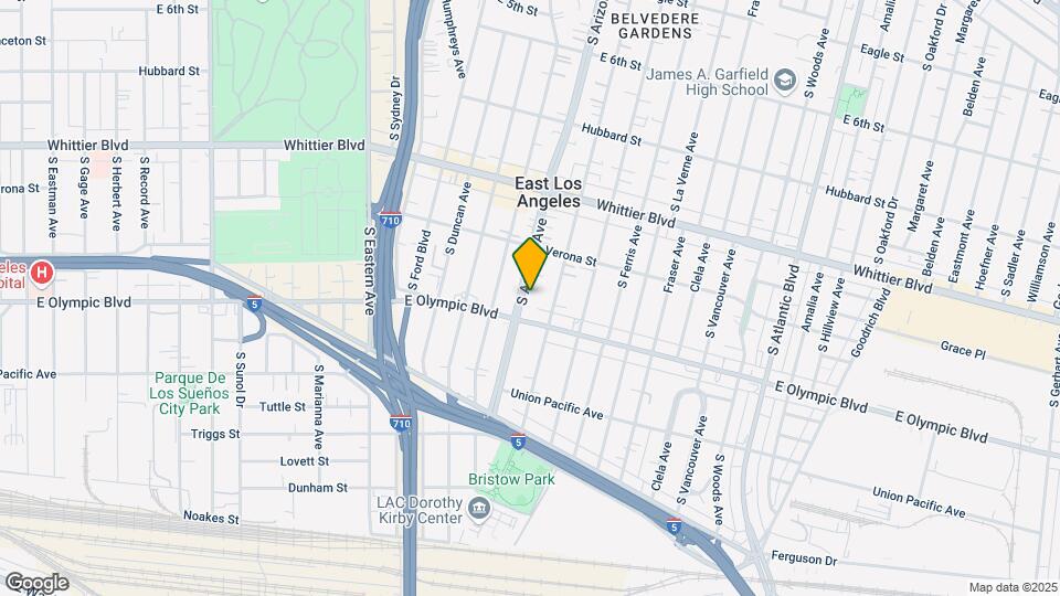 1122 S Arizona Ave Map and Location Details