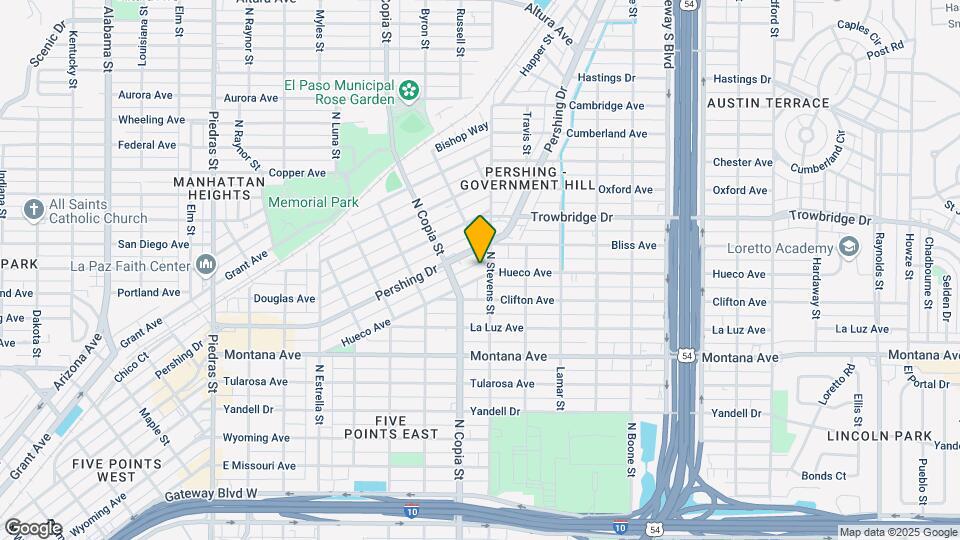 3621 Hueco Ave Mapa y Detalles de la Ubicación