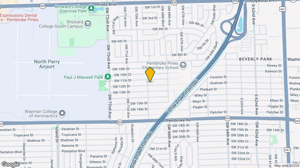 6849 SW 12th St Map and Location Details