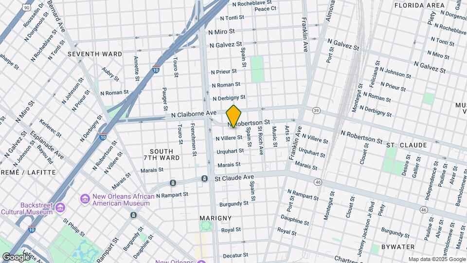 1418 Mandeville St, Unit 1 Map and Location Details
