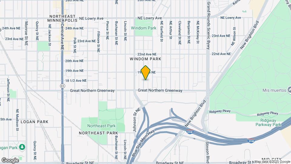 1823 Ulysses St NE Mapa y Detalles de la Ubicación