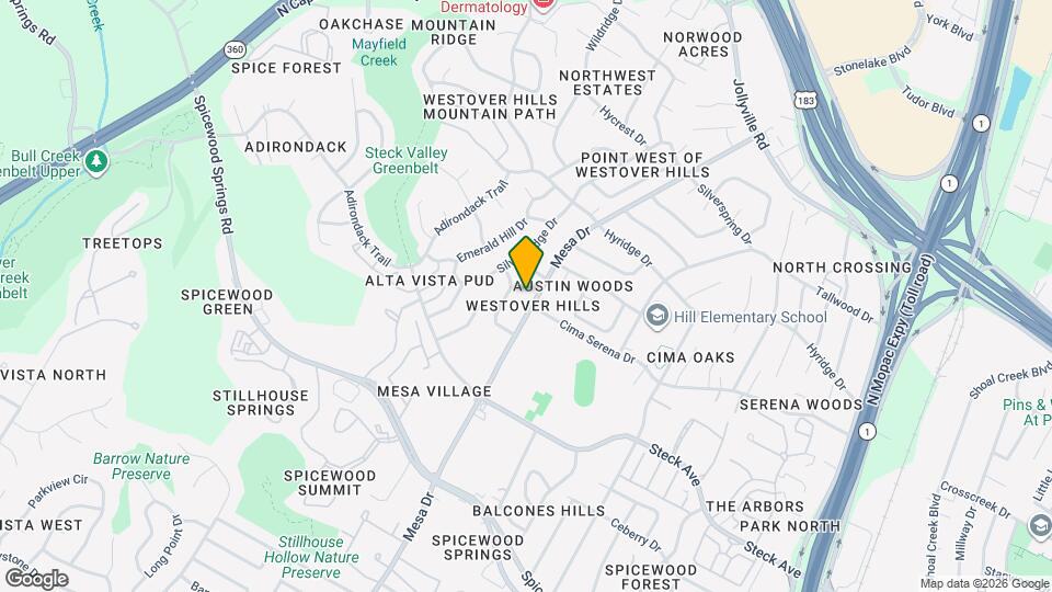 8504 Mesa Dr Map and Location Details