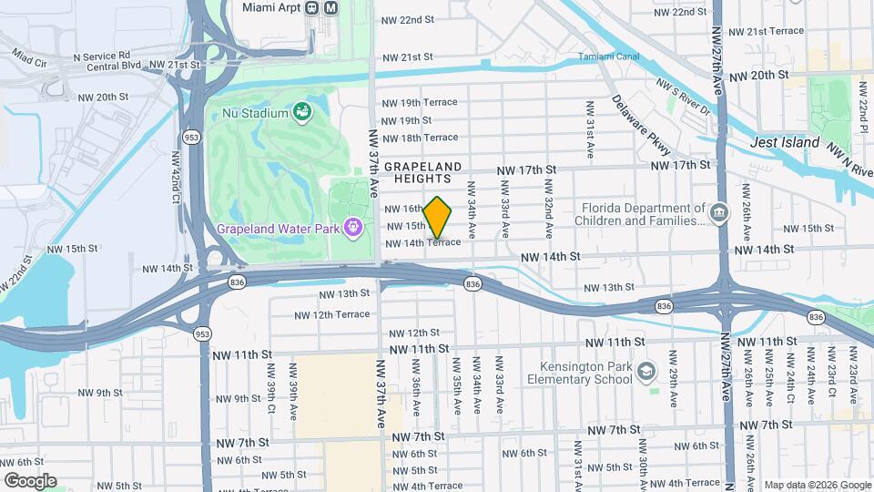 3536 NW 14th Terrace Map and Location Details