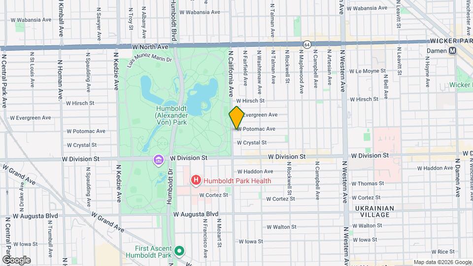 1253 N California Ave Map and Location Details