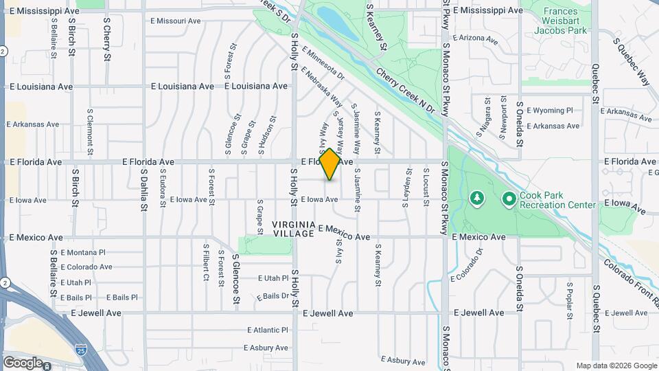 1568 S Ivy St Map and Location Details