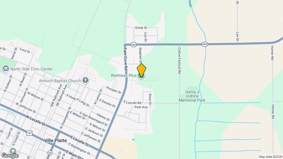 Ville Platte Village Apartments Map and Location Details