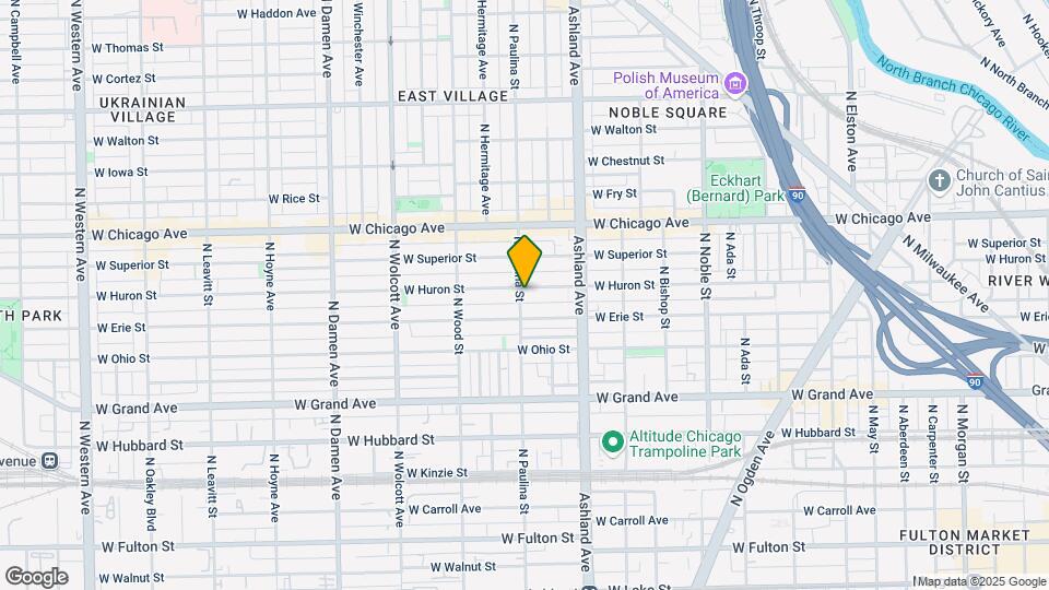 1659 W Huron St Mapa y Detalles de la Ubicación