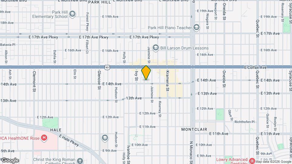 5907 E 14th Ave Map and Location Details