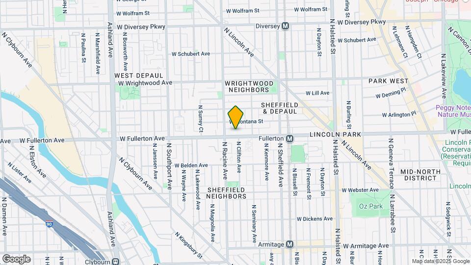 1136 W Fullerton Ave Map and Location Details