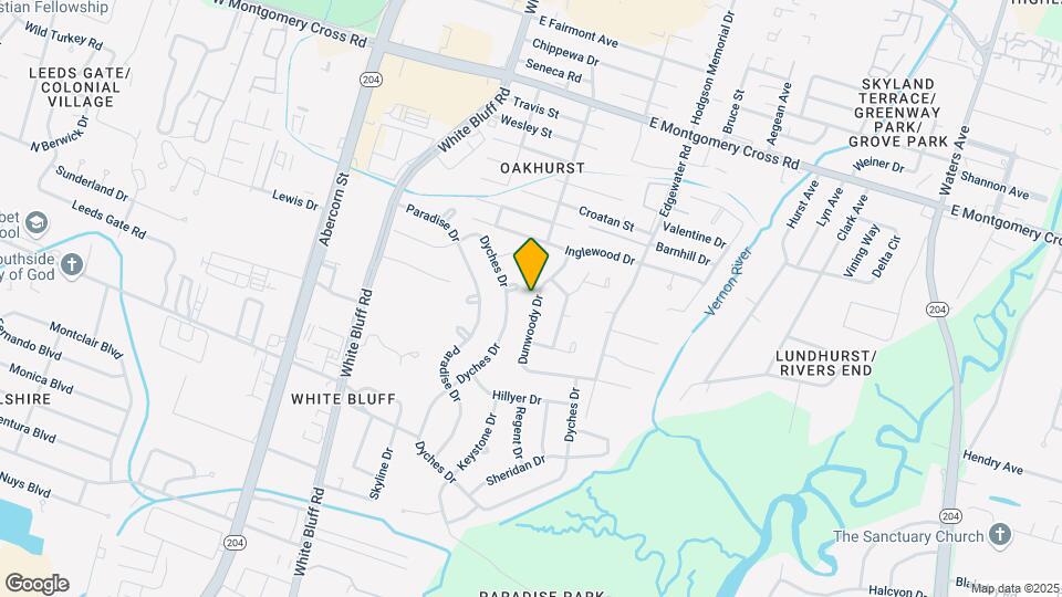 9321 Dunwoody Dr Map and Location Details