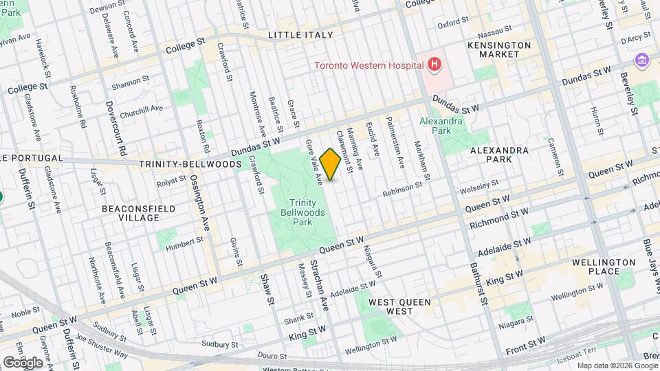 76 Bellwoods Ave Map and Location Details