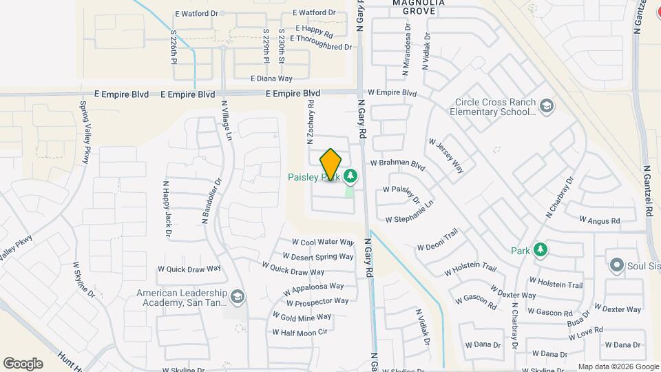 1711 W Paisley Dr Mapa y Detalles de la Ubicación