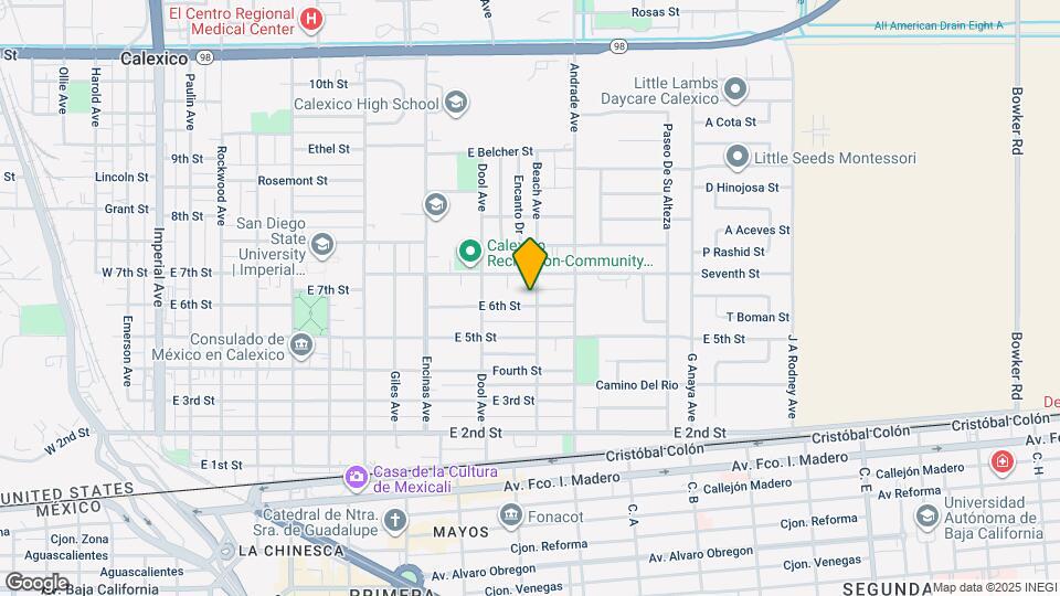 941 E 6th St Map and Location Details