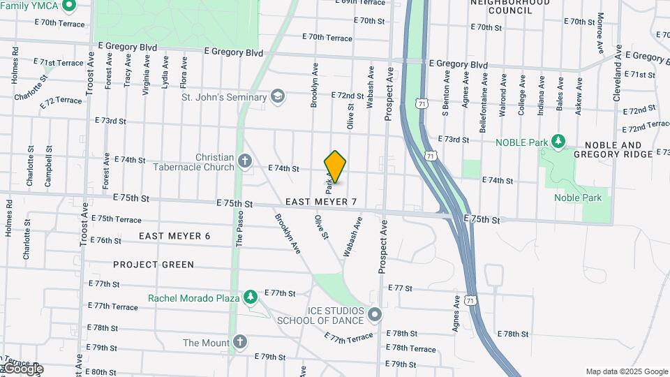 7421 Park Ave Map and Location Details