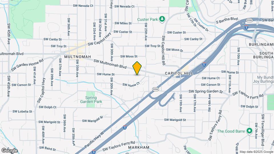 2610 SW Hume St Map and Location Details