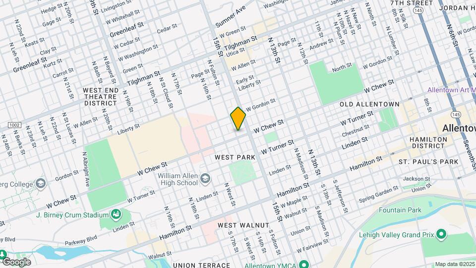 1523 W Chew St Map and Location Details