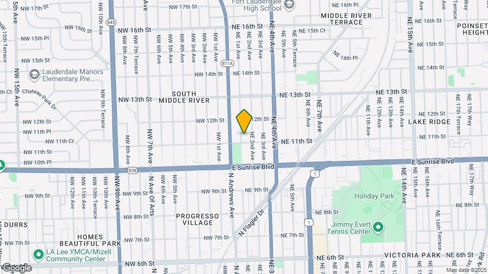 1110 NE 1st Ave. Map and Location Details