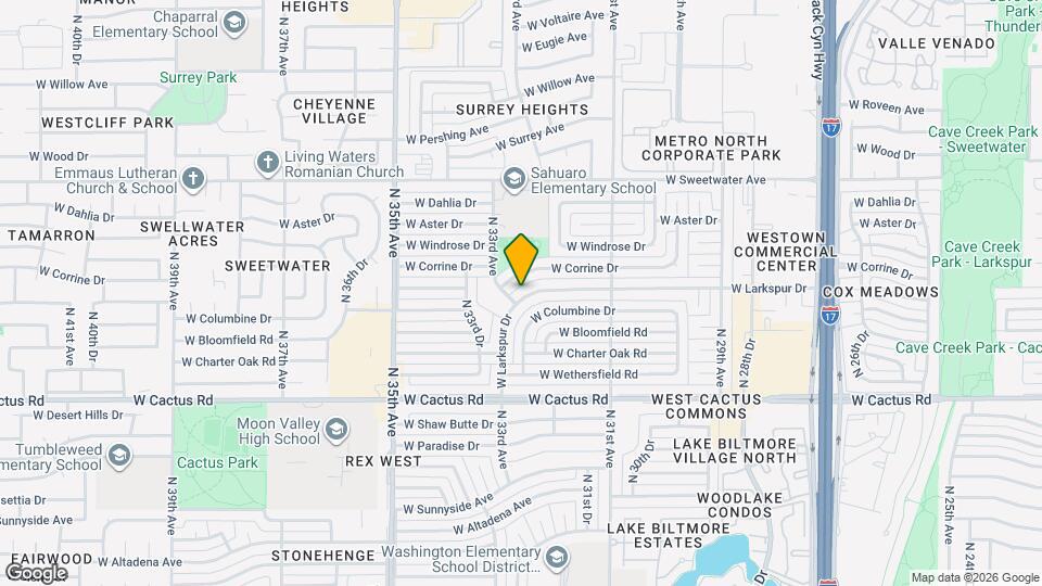 3234 W Larkspur Dr Mapa y Detalles de la Ubicación