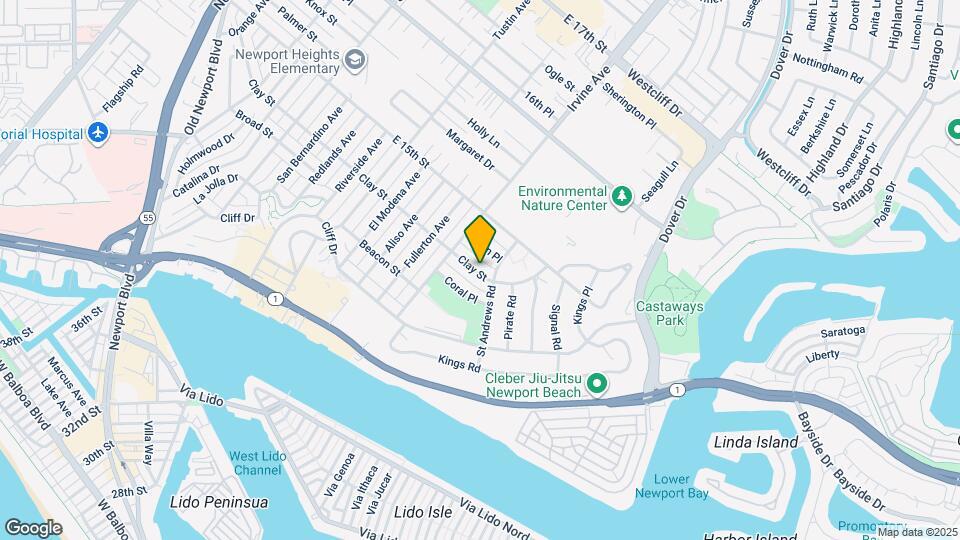 1502 Clay St Map and Location Details