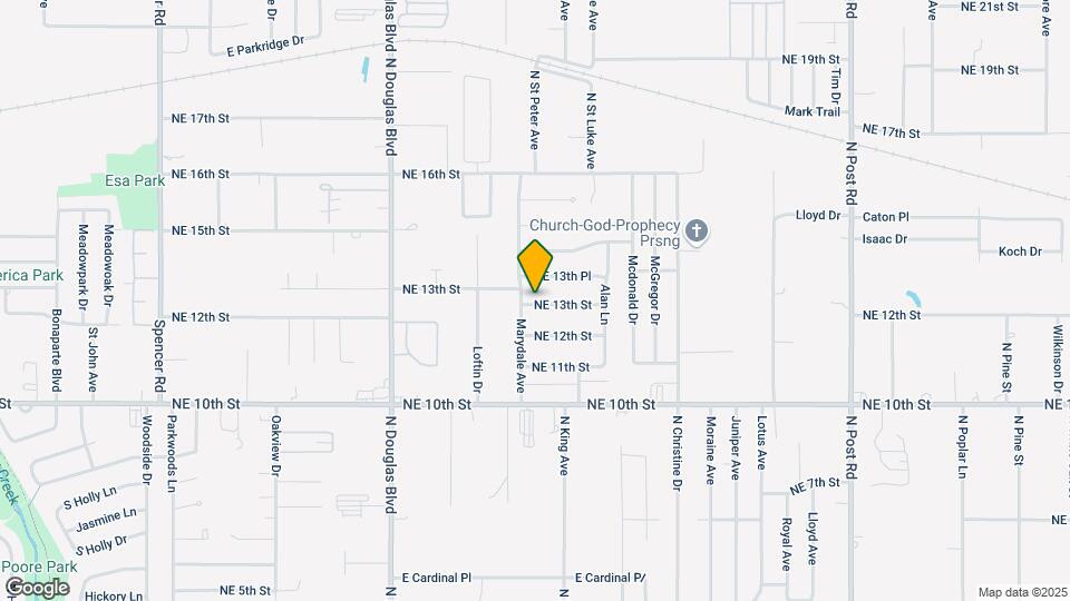 9305 NE 13th St Map and Location Details