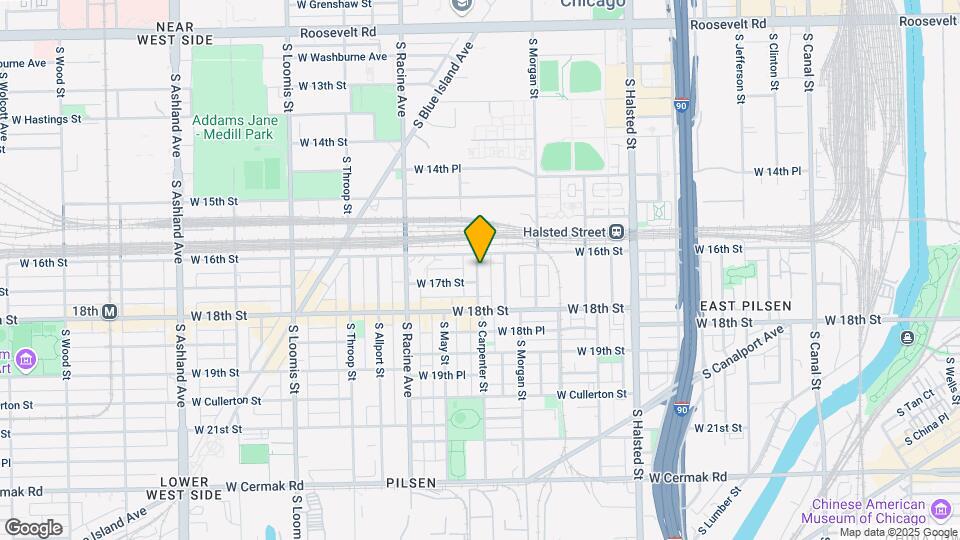 1623 S Carpenter St Map and Location Details