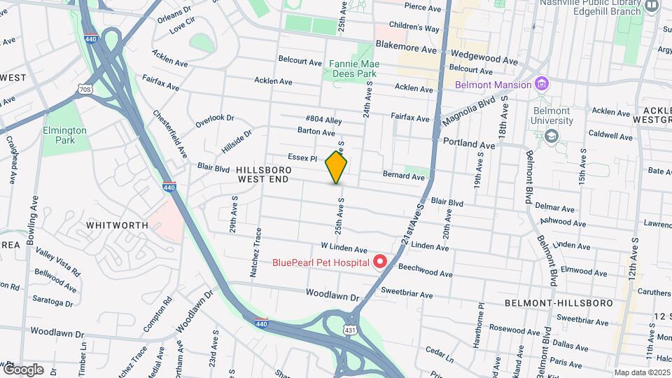 2503A Blair Blvd Map and Location Details