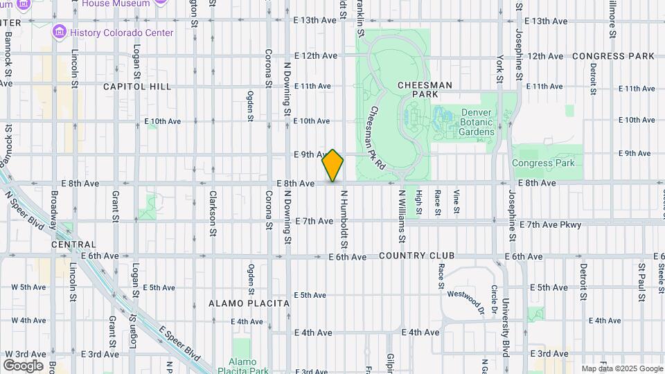 1414 E 8th Ave Mapa y Detalles de la Ubicación