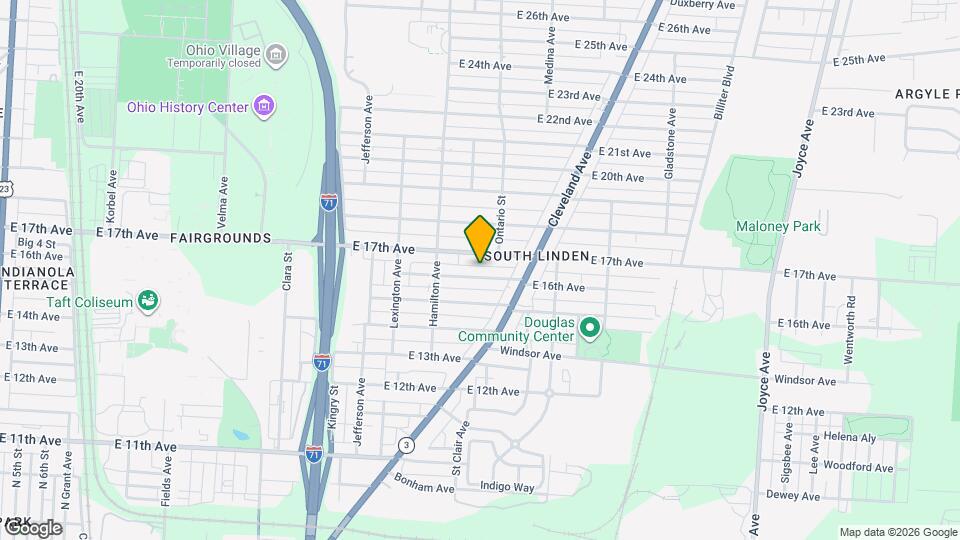 1094 E 16th Ave Map and Location Details