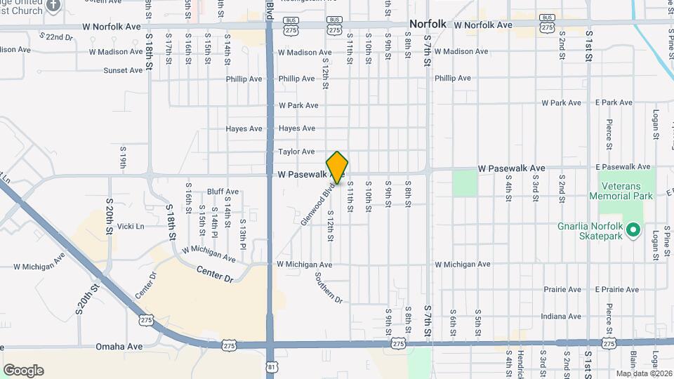 705 S 12th St Map and Location Details