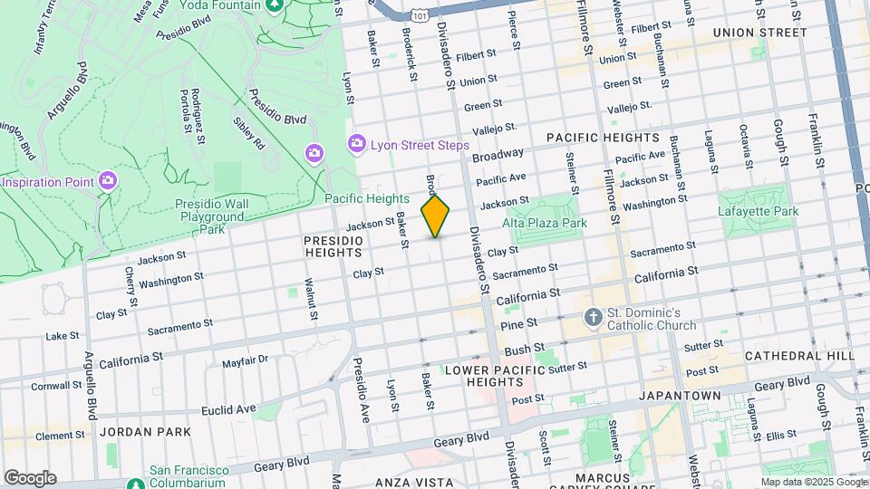 2125 Broderick St Mapa y Detalles de la Ubicación