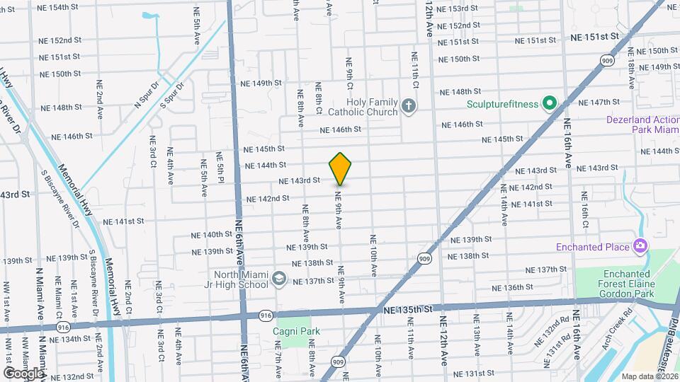 14215 NE 9th Ave Map and Location Details