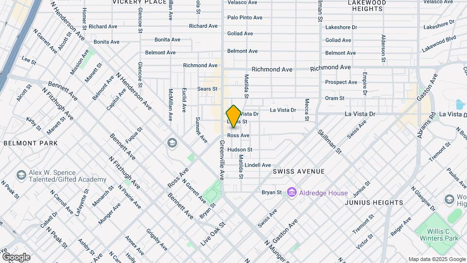 5911 Ross Ave Map and Location Details