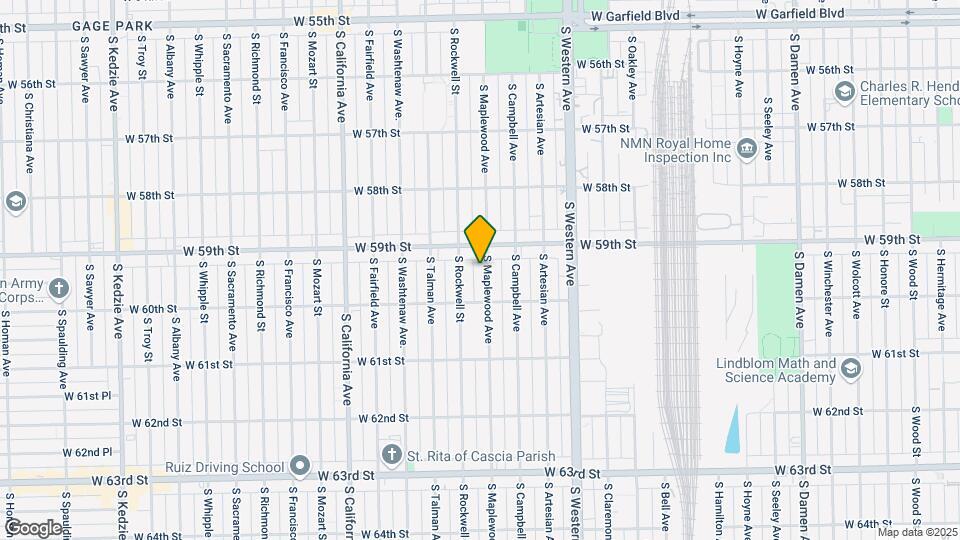 5924 S Maplewood Ave, Unit 1 Map and Location Details
