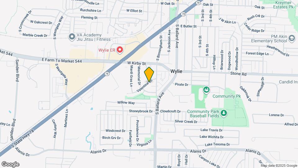 403 Valentine Ln Map and Location Details