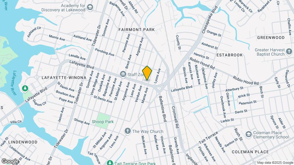2808 Lafayette Blvd, Unit 1 Map and Location Details