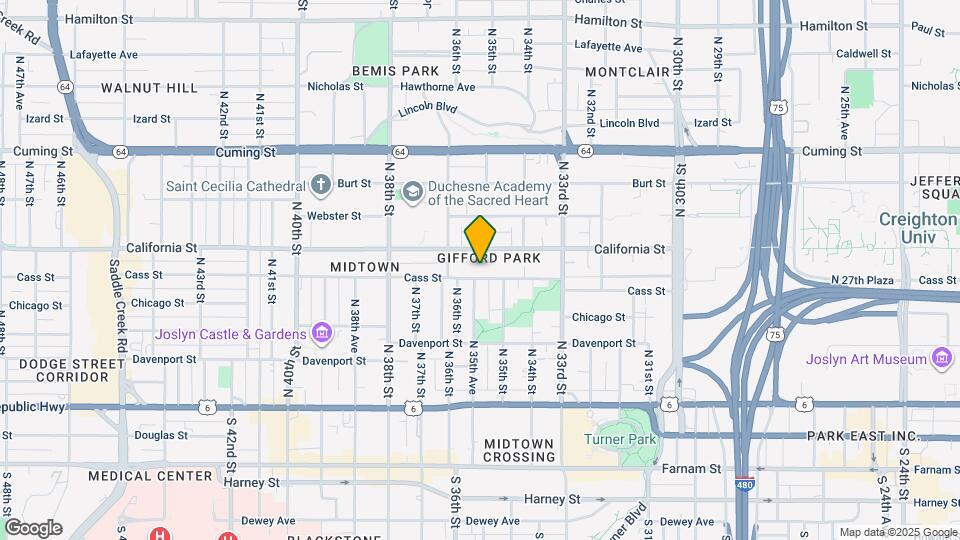 3522 Cass St Map and Location Details