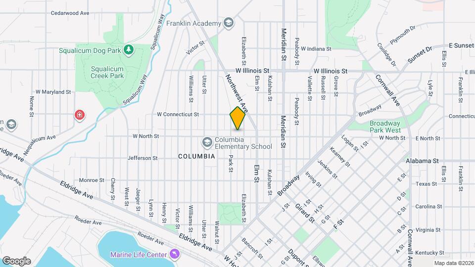 1410 W North St Map and Location Details