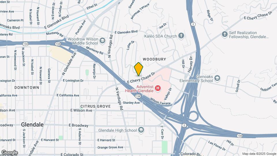 1479 E Chevy Chase Dr Map and Location Details